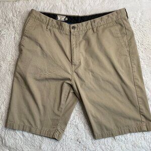 Volcom Corpo Class Chino Shorts Men’s 36 Tan Beige